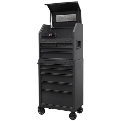 Image of Sealey Superline Black Edition 9 Drawer Roller Cabinet and Tool Chest Black