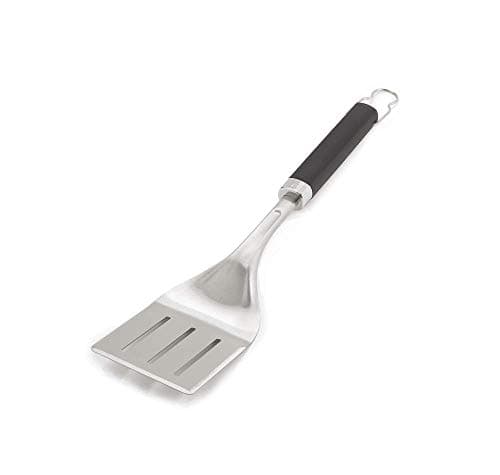 Image of Weber Premium Turner (46cm), made of stainless steel, with anti-slip comfort grip, angled neck, dishwasher safe - Black/Silver (6761)