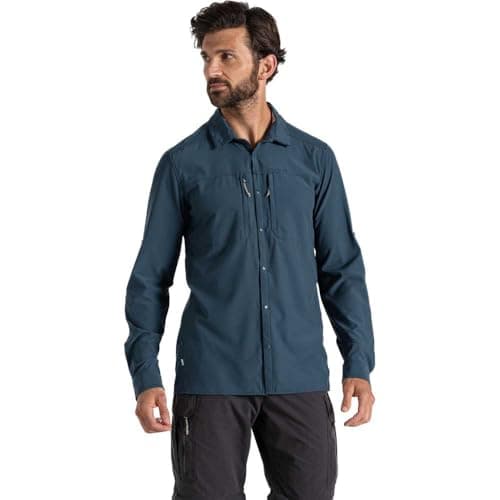 Image of Craghoppers NosiLife Long-Sleeved Shirt Anti-Insect UPF 50+ Blue Stone L