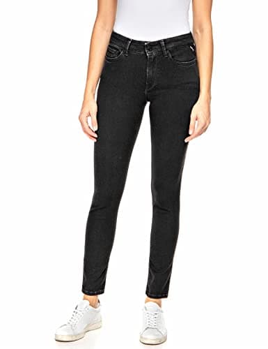 Image of REPLAY Damen Jeans Luzien Skinny-Fit, Black 098 (Schwarz), 28W / 30L