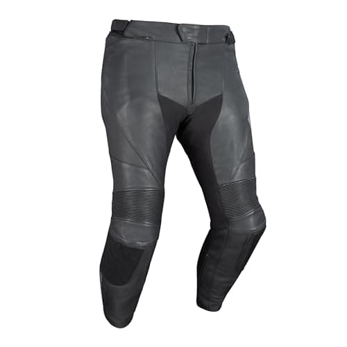 Image of Oxford Men's Cypher 1.0 Leather Motorcycle Pant, Stealth Black, S/46