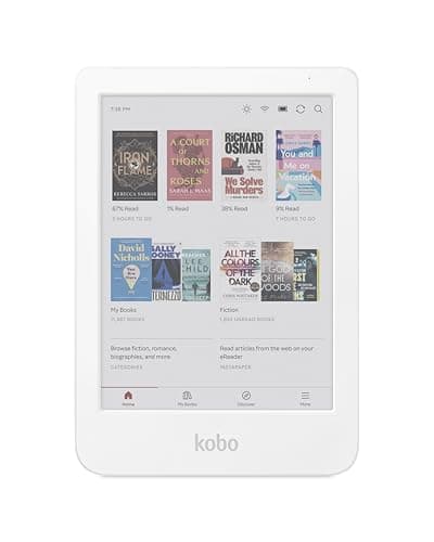 Image of Kobo Clara Colour | eReader | E Ink Kaleido 3 6" Anti-Glare Colour Display | Dark Mode | Audiobooks | Waterproof (White)