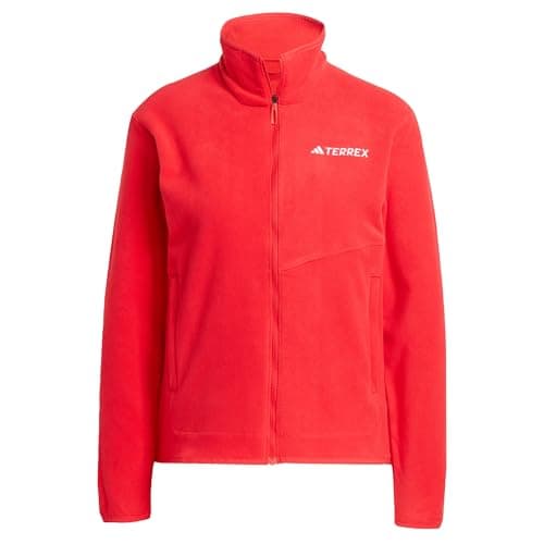 Image of adidas Women's Terrex Multi Full Zip Fleece Jacket, Pure Ruby, XL