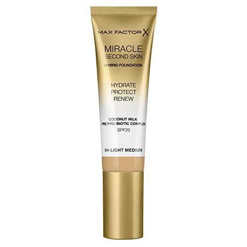 Image of Max Factor Miracle Second Skin Hydrating Foundation, Light-Medium - 30 ml