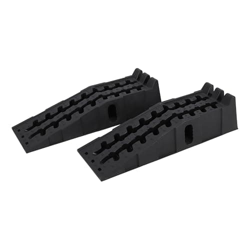 Image of Heavy Duty Plastic Car Ramps Set of 2 – 7.5 Tonne Capacity Stackable Vehicle Ramps, 90.5 x 30.5 x 21.6 cm Low Profile Garage Lifting Ramps for Car Service & Repair – Black