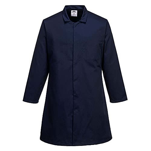 Image of Portwest Men’s Food Coat, One Pocket, Size: L, Colour: Navy, 2202NARL
