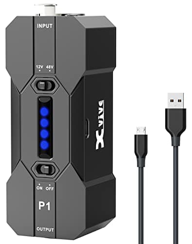 Image of Xvive P1 Phantom Power Supply Portable 48/12V Phantom Power Adapter for Conderser Microphone, DI Box and Recording Equipment
