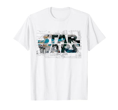 Image of Star Wars Logo AT-AT Walker Battle T-Shirt T-Shirt