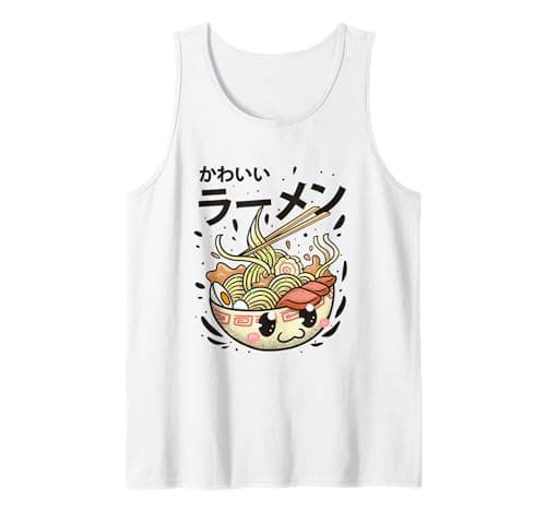 Image of Kawaii Ramen Bowl Men Women Kids Japanese Noodle Japan Anime Tank Top