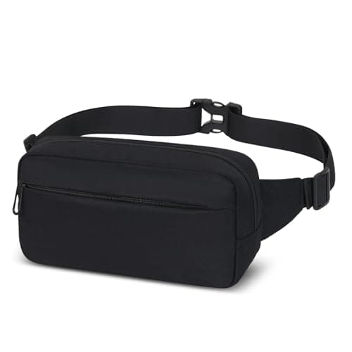 Image of Bum Bag Fanny Pack Men Women Large Capacity,Waterproof Bumbags with Adjustable Belt,Waist Bag for Outdoors Running Walking Hiking Jogging (Black)