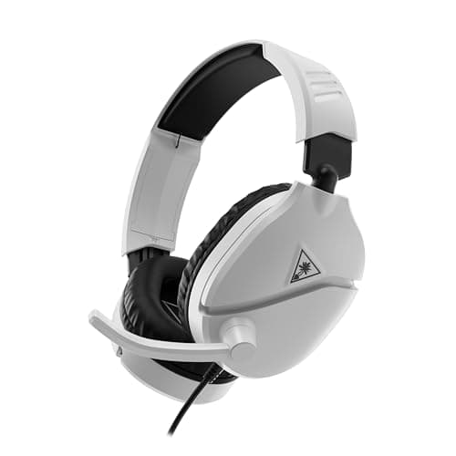 Image of Turtle Beach Recon 70 White Wired Multiplatform Gaming Headset for PS5, PS4, Xbox Series X or S, Xbox One and Mobile with 3.5mm Wired Connection, Flip-to-Mute Mic, 40mm Speakers, Lightweight Design