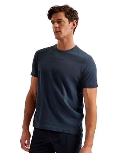 Image of Ted Baker London wiskinc-ss Regular Branded t-Shirt, Navy