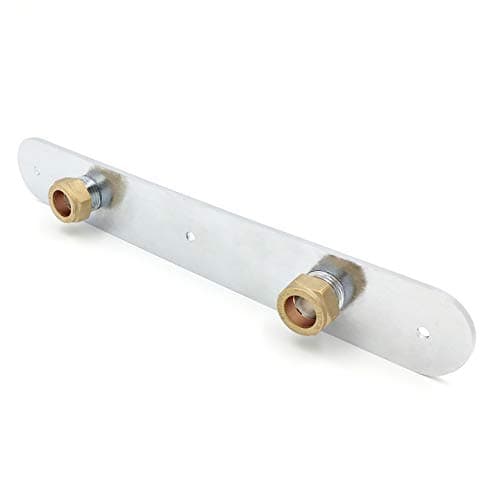 Image of Xcel Home Chrome Exposed Shower Fixing Bracket Back Plate Thermostatic Mixer Bar Valve Wall Mounted Kit