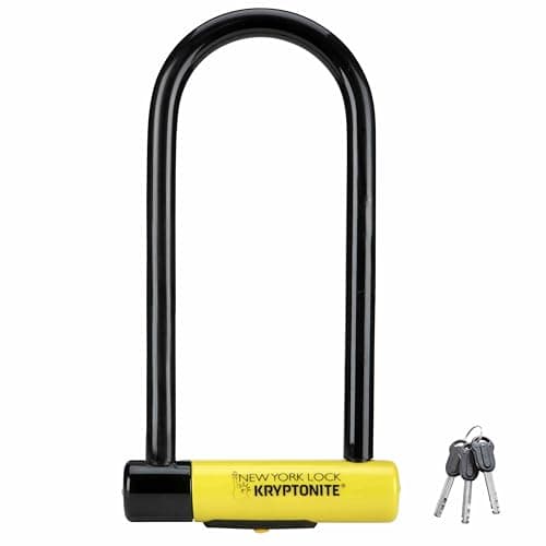Image of Kryptonite New York LS Bike U-Lock, Heavy Duty Anti-Theft Security Bicycle Lock Sold Secure Gold, 16mm Long Shackle with Keys, Ultimate Security Lock for Bicycles E-Bikes Scooters