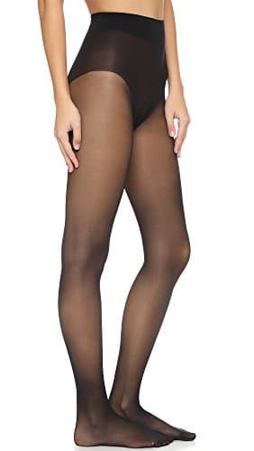 Image of Wolford Women's Pure 10 Lined 10 DEN Tights, Black, Large (Manufacturer Size: L)
