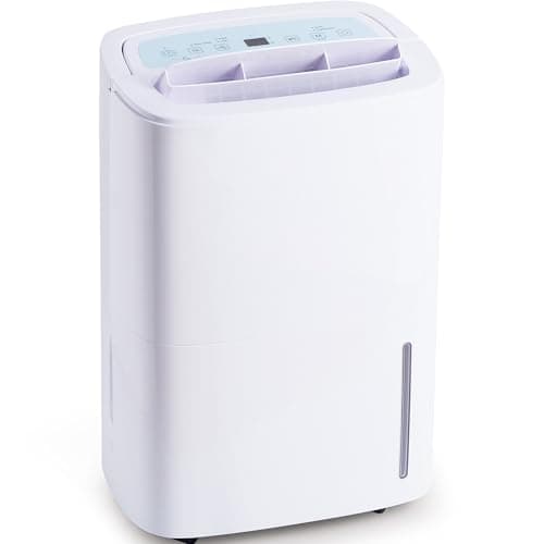 Image of iOCHOW Dehumidifier for Home and Commercial: 70L/Day Portable Low Energy Compressor with Digital Humidity Sensor│24H Timer - Continuous Drain Hose - Covers 150㎡│Quiet 40dB for Basement/Laundry/Room