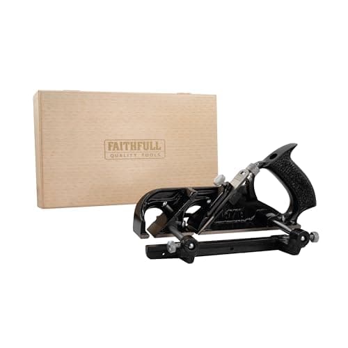 Image of Faithfull 778 Rebate Plane in Wooden Storage Box – Cast Iron Bullnose & Rebate Plane with Accurately Ground Base for Joinery, Trimming & Cross Grain Work
