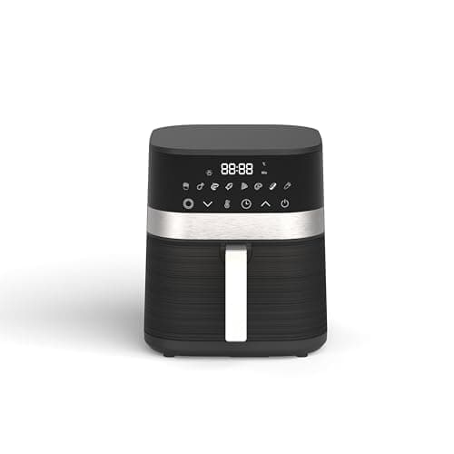 Image of Leduni Oil Free Air Fryer 6L Capacity 1700 W, 8 Programs Easy Use, Touch Panel Air Fryer, Adjustable Temperature 80-200°C, Energy Saving up to 70% (Black)
