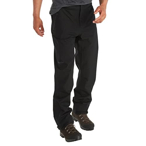 Image of Marmot Men's Minimalist Pant, Waterproof Gore-TEX Trousers, Breathable Overtrousers, Lightweight Hiking and Cycling Pant, Windproof Trekking Pants, Black, XL
