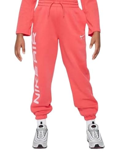 Image of NIKE FD2957-648 G NSW CLUB FLC AIR PNT Pants Girl's LT FUSION RED/MED SOFT PINK Size L