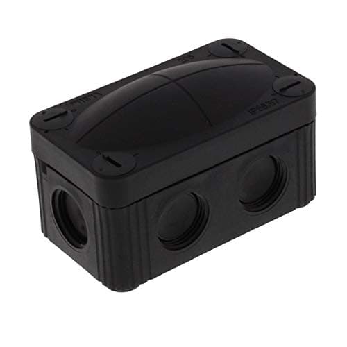 Image of WISKA Box Combi 206 Black Empty IP66 Weatherproof Outdoor External Junction Box