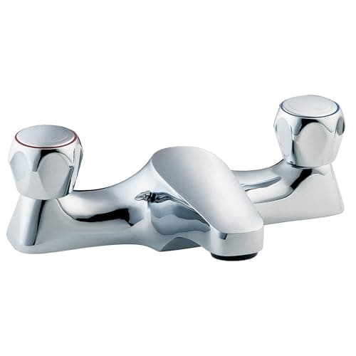 Image of Deva DCM108 Profile Deck Mounted Bath Filler Tap with Chrome Finish