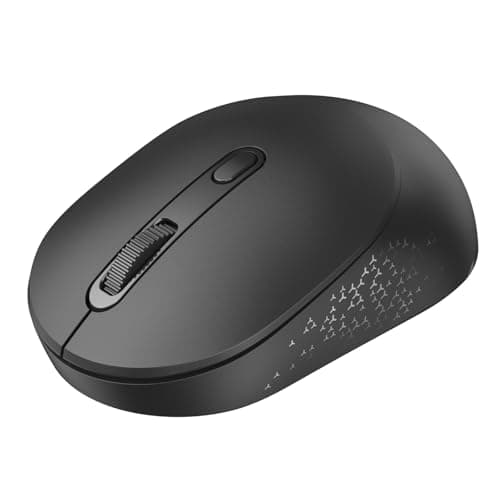 Image of TECKNET Wireless Mouse, Bluetooth Mouse (BT5.2/3.0 & 2.4G), Computer Mice Silent Portable,1600 DPI Optical Mouse Sensor, Ergonomic Cordless Mouse for Laptop PC,18 Month Battery, Black