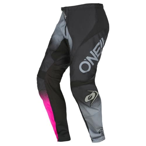 Image of O'NEAL | Women's Motocross Pants | Enduro MX | Maximum Freedom of Movement, Lightweight, Breathable and Durable Design | Women's Pants Element Racewear V.22 | Women | Black Grey Pink | Size 34