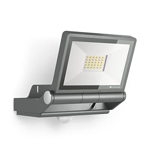 Image of STEINEL LED Floodlight XLED PRO ONE S Anthracite, 18.4 W Security Light, 2204 lm Spotlight, 240° Motion Detector, 3000 K Yard Wall Light