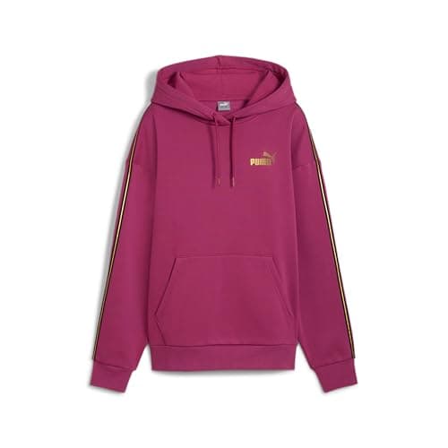 Image of PUMA Women's Essentials Logo Fleece Hoodie Hooded Sweatshirt, Pink, Medium