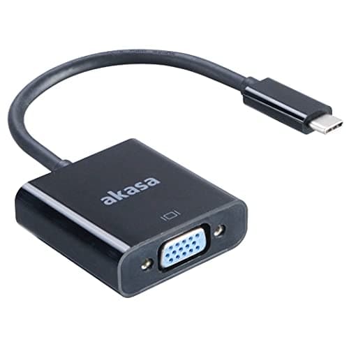 Image of Akasa Type-C to VGA Converter | USB 3.1 Type C to VGA Adapter | Plug & Play | 1920 x 1200 | 150mm | AK-CBCA03-15BK