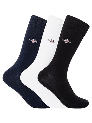Image of GANT Men's SHIELD SOCKS 3-PACK Herren Socken, Black,