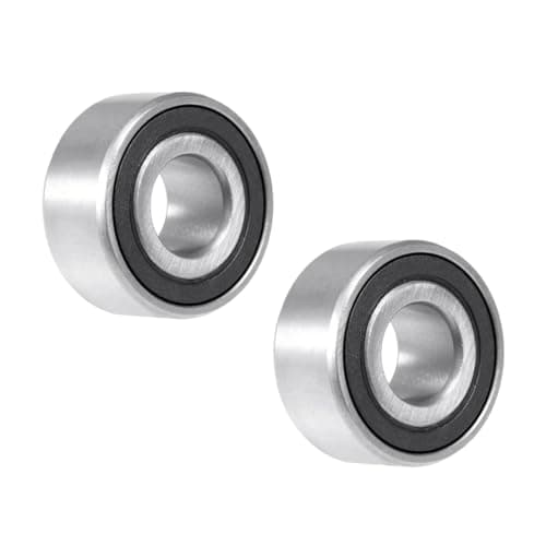 Image of uxcell 3202-2RS Double Row Angular Contact Ball Bearing 15x35x15.9mm Sealed Chrome Steel Bearings 2-Pack