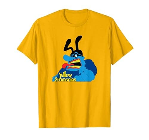 Image of The Beatles - Yellow Submarine - Blue Meanie T-Shirt, Men, Golden Yellow, Large