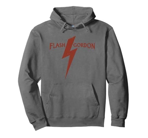 Image of Flash Gordon Lightning Flash Logo Retro Comic Pullover Hoodie