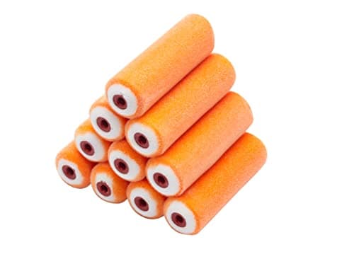 Image of ProDec Advance 10 Pack 4 inch Flock Mini Paint Rollers for an Ultra-Smooth Finish with Gloss and Satin Paints on Skirting Boards, Window Sills, Panel Doors, Cabinets and Metal, 4"
