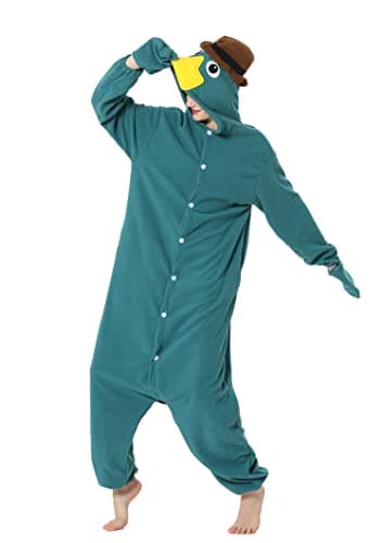 Image of Onesie Adult Platypus Costume Animal Pajamas Halloween Onesies Christmas Sleepwear Jumpsuit Women Men Unisex Cosplay YZSlv-L