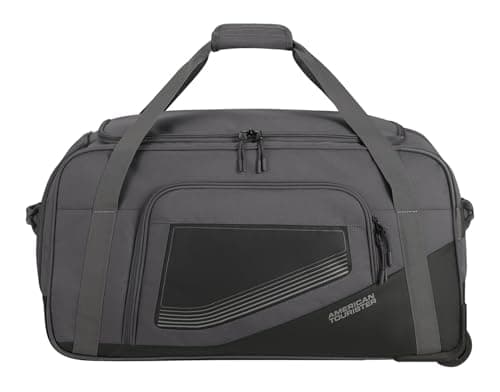 Image of American Tourister City Racer - Travel Bag with Wheels 55 cm, 50 L - Carry-on with Lots of Storage Space and Shoe Compartment - Water-Repellent, smart Sleeve, Robust - Black