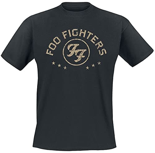 Image of Foo Fighters T Shirt Arched Stars Band Logo Official Mens Black L