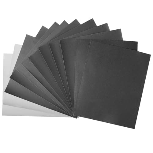 Image of MOGRQAP 12 Sheets Sanding Paper, Waterproof Sandpaper 400 to 3000 Grits, 23 x 28cm Glass Grit Sand Paper for Cars Metals Walls Wood Furniture, Wet and Dry Polishing Sandpaper Sheets