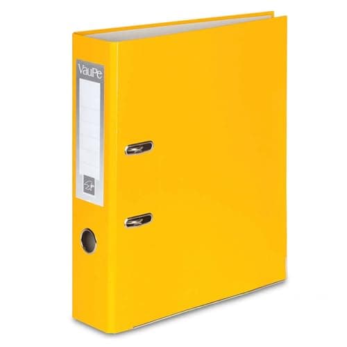 Image of OFFICE CENTRE 1x Yellow A4 Large 75mm Lever Arch File Folder Metal Edge Strengthened Stationery Document Archive Paper Storage Office School Home Easy Filing System 15 Colour Coding Wide Spine