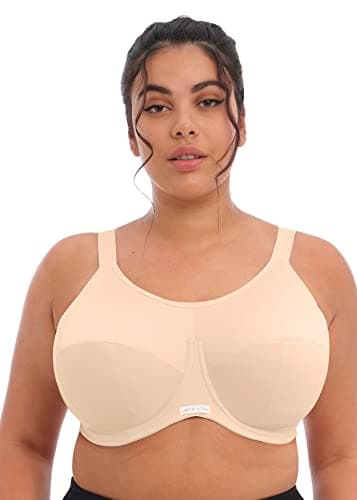 Image of Elomi womens Full Coverage Sport Sports Bra, Beige, 38FF