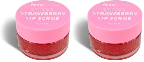 Image of Face Facts Candied Sweet Strawberry Lip Scrub| Soften + Smooth Dry Lips| 10g (Pack of 2)
