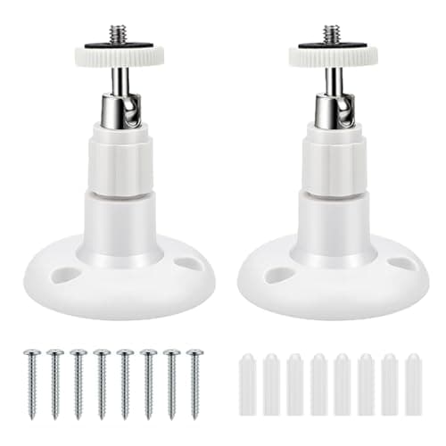 Image of 2 Packs for Ring Camera Wall Mounts, 360° Adjustable Camera Mounting Bracket Holder Compatible with Ring Stick Up Cam Battery/Plug-in/Indoor Cam Mount Bracket for Outdoor Indoor Surveillance Cameras