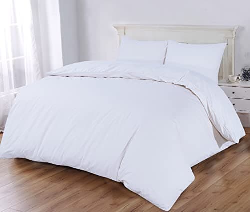 Image of Sapphire Collection 100% Egyptian Cotton 300 Thread Count Duvet Cover With Pillow Case Bedding Set (King, White)