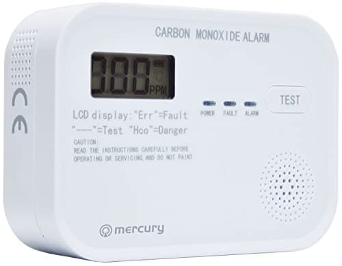 Image of Mercury | Battery-Powered Carbon Monoxide Detector with Clear Visual Display – Portable CO2 Alarm & CO Monitor for Home, Motorhome, and Caravan Safety | Batteries Supplied, 10 Year Working Lifespan