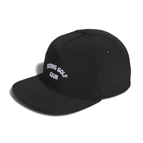 Image of adidas Unisex 5 Panel Crinkled Nylon HAT, Black, M-L