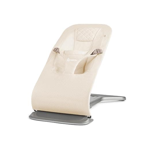 Image of Ergobaby 3-in-1 Evolve Bouncer Mesh, Ergonomic Baby Rocker for Newborns from Birth to Toddler, Breathable Baby Swing with Newborn Insert (2.5 kg - 13.2 kg), Cream