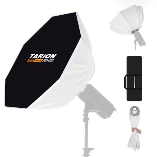 Image of TARION Collapsible Softbox with Bowens Mount - 65cm Innovative Reflect-Diffuse Swap Octagon Soft Box with One-Step Setup for Studio Photography Compatible with COB Lights Speedlite FB-65 SOFTBEAM