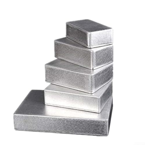 Image of Die Cast Aluminum Box,Diecast Aluminium Enclosure Box Silver Enclosure Project Box For External Power Instruments Components Protects(1590G（100x50x26mm）)